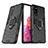 Silicone Matte Finish and Plastic Back Cover Case with Magnetic Finger Ring Stand for Samsung Galaxy S20 FE 2022 5G