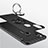 Silicone Matte Finish and Plastic Back Cover Case with Magnetic Finger Ring Stand for Xiaomi Mi 8