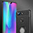 Silicone Matte Finish and Plastic Back Cover Case with Magnetic Finger Ring Stand for Xiaomi Mi 8 Lite