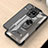 Silicone Matte Finish and Plastic Back Cover Case with Magnetic Finger Ring Stand J01S for Samsung Galaxy M22 4G