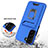 Silicone Matte Finish and Plastic Back Cover Case with Magnetic Finger Ring Stand J03S for Samsung Galaxy S22 5G