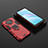 Silicone Matte Finish and Plastic Back Cover Case with Magnetic Finger Ring Stand KC1 for Xiaomi Mi 10T Lite 5G