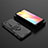 Silicone Matte Finish and Plastic Back Cover Case with Magnetic Finger Ring Stand KC1 for Xiaomi Mi Note 10 Lite Black