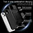 Silicone Matte Finish and Plastic Back Cover Case with Magnetic Finger Ring Stand KC7 for Apple iPhone 13
