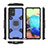 Silicone Matte Finish and Plastic Back Cover Case with Magnetic Finger Ring Stand KC7 for Samsung Galaxy A71 5G