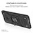 Silicone Matte Finish and Plastic Back Cover Case with Magnetic Finger Ring Stand MQ1 for Samsung Galaxy A21