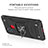 Silicone Matte Finish and Plastic Back Cover Case with Magnetic Finger Ring Stand MQ1 for Samsung Galaxy A21s