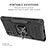 Silicone Matte Finish and Plastic Back Cover Case with Magnetic Finger Ring Stand MQ1 for Samsung Galaxy Note 10 5G