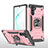 Silicone Matte Finish and Plastic Back Cover Case with Magnetic Finger Ring Stand MQ1 for Samsung Galaxy Note 10 5G