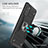 Silicone Matte Finish and Plastic Back Cover Case with Magnetic Finger Ring Stand MQ1 for Samsung Galaxy Note 20 5G