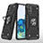 Silicone Matte Finish and Plastic Back Cover Case with Magnetic Finger Ring Stand MQ1 for Samsung Galaxy S20