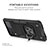 Silicone Matte Finish and Plastic Back Cover Case with Magnetic Finger Ring Stand MQ1 for Samsung Galaxy Z Flip3 5G