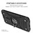 Silicone Matte Finish and Plastic Back Cover Case with Magnetic Finger Ring Stand MQ1 for Xiaomi Redmi 9