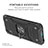 Silicone Matte Finish and Plastic Back Cover Case with Magnetic Finger Ring Stand MQ1 for Xiaomi Redmi 9A