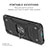 Silicone Matte Finish and Plastic Back Cover Case with Magnetic Finger Ring Stand MQ1 for Xiaomi Redmi 9AT