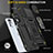 Silicone Matte Finish and Plastic Back Cover Case with Magnetic Finger Ring Stand MQ2 for Motorola Moto G22