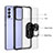 Silicone Matte Finish and Plastic Back Cover Case with Magnetic Finger Ring Stand MQ2 for Samsung Galaxy Quantum2 5G