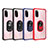 Silicone Matte Finish and Plastic Back Cover Case with Magnetic Finger Ring Stand MQ2 for Samsung Galaxy S20 5G