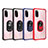 Silicone Matte Finish and Plastic Back Cover Case with Magnetic Finger Ring Stand MQ2 for Samsung Galaxy S20