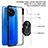 Silicone Matte Finish and Plastic Back Cover Case with Magnetic Finger Ring Stand MQ2 for Xiaomi Poco X3
