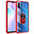 Silicone Matte Finish and Plastic Back Cover Case with Magnetic Finger Ring Stand MQ2 for Xiaomi Redmi 9A