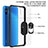 Silicone Matte Finish and Plastic Back Cover Case with Magnetic Finger Ring Stand MQ2 for Xiaomi Redmi 9A