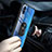 Silicone Matte Finish and Plastic Back Cover Case with Magnetic Finger Ring Stand MQ2 for Xiaomi Redmi 9AT