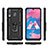 Silicone Matte Finish and Plastic Back Cover Case with Magnetic Finger Ring Stand MQ3 for Samsung Galaxy M30