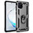 Silicone Matte Finish and Plastic Back Cover Case with Magnetic Finger Ring Stand MQ3 for Samsung Galaxy Note 10 Lite