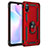 Silicone Matte Finish and Plastic Back Cover Case with Magnetic Finger Ring Stand MQ3 for Xiaomi Redmi 9AT