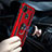 Silicone Matte Finish and Plastic Back Cover Case with Magnetic Finger Ring Stand MQ3 for Xiaomi Redmi 9C NFC