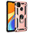 Silicone Matte Finish and Plastic Back Cover Case with Magnetic Finger Ring Stand MQ3 for Xiaomi Redmi 9C NFC