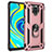 Silicone Matte Finish and Plastic Back Cover Case with Magnetic Finger Ring Stand MQ3 for Xiaomi Redmi Note 9S