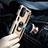 Silicone Matte Finish and Plastic Back Cover Case with Magnetic Finger Ring Stand MQ4 for OnePlus Nord N200 5G
