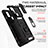 Silicone Matte Finish and Plastic Back Cover Case with Magnetic Finger Ring Stand MQ6 for Samsung Galaxy A21s