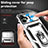 Silicone Matte Finish and Plastic Back Cover Case with Magnetic Finger Ring Stand MQ6 for Samsung Galaxy M04