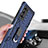 Silicone Matte Finish and Plastic Back Cover Case with Magnetic Finger Ring Stand N03 for Samsung Galaxy Note 20 5G