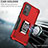 Silicone Matte Finish and Plastic Back Cover Case with Magnetic Finger Ring Stand QW1 for Samsung Galaxy S20 FE (2022) 5G