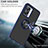 Silicone Matte Finish and Plastic Back Cover Case with Magnetic Finger Ring Stand QW2 for OnePlus Nord N300 5G
