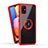 Silicone Matte Finish and Plastic Back Cover Case with Magnetic Finger Ring Stand QW2 for Samsung Galaxy A71 5G Red