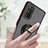 Silicone Matte Finish and Plastic Back Cover Case with Magnetic Finger Ring Stand QW2 for Samsung Galaxy S20 Lite 5G