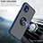 Silicone Matte Finish and Plastic Back Cover Case with Magnetic Finger Ring Stand QW2 for Samsung Galaxy XCover 6 Pro 5G