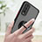 Silicone Matte Finish and Plastic Back Cover Case with Magnetic Finger Ring Stand QW2 for Vivo Y20s