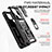 Silicone Matte Finish and Plastic Back Cover Case with Magnetic Finger Ring Stand QW3 for Xiaomi Redmi A1 Plus