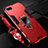 Silicone Matte Finish and Plastic Back Cover Case with Magnetic Finger Ring Stand R01 for Oppo K1