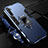 Silicone Matte Finish and Plastic Back Cover Case with Magnetic Finger Ring Stand R01 for Realme X50 Pro 5G