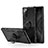 Silicone Matte Finish and Plastic Back Cover Case with Magnetic Finger Ring Stand R01 for Samsung Galaxy Note 20 5G