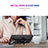 Silicone Matte Finish and Plastic Back Cover Case with Magnetic Finger Ring Stand R01 for Xiaomi Mi 11 Lite 5G