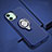 Silicone Matte Finish and Plastic Back Cover Case with Magnetic Finger Ring Stand R02 for Apple iPhone 11