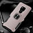 Silicone Matte Finish and Plastic Back Cover Case with Magnetic Finger Ring Stand R02 for Huawei Mate 20 X 5G